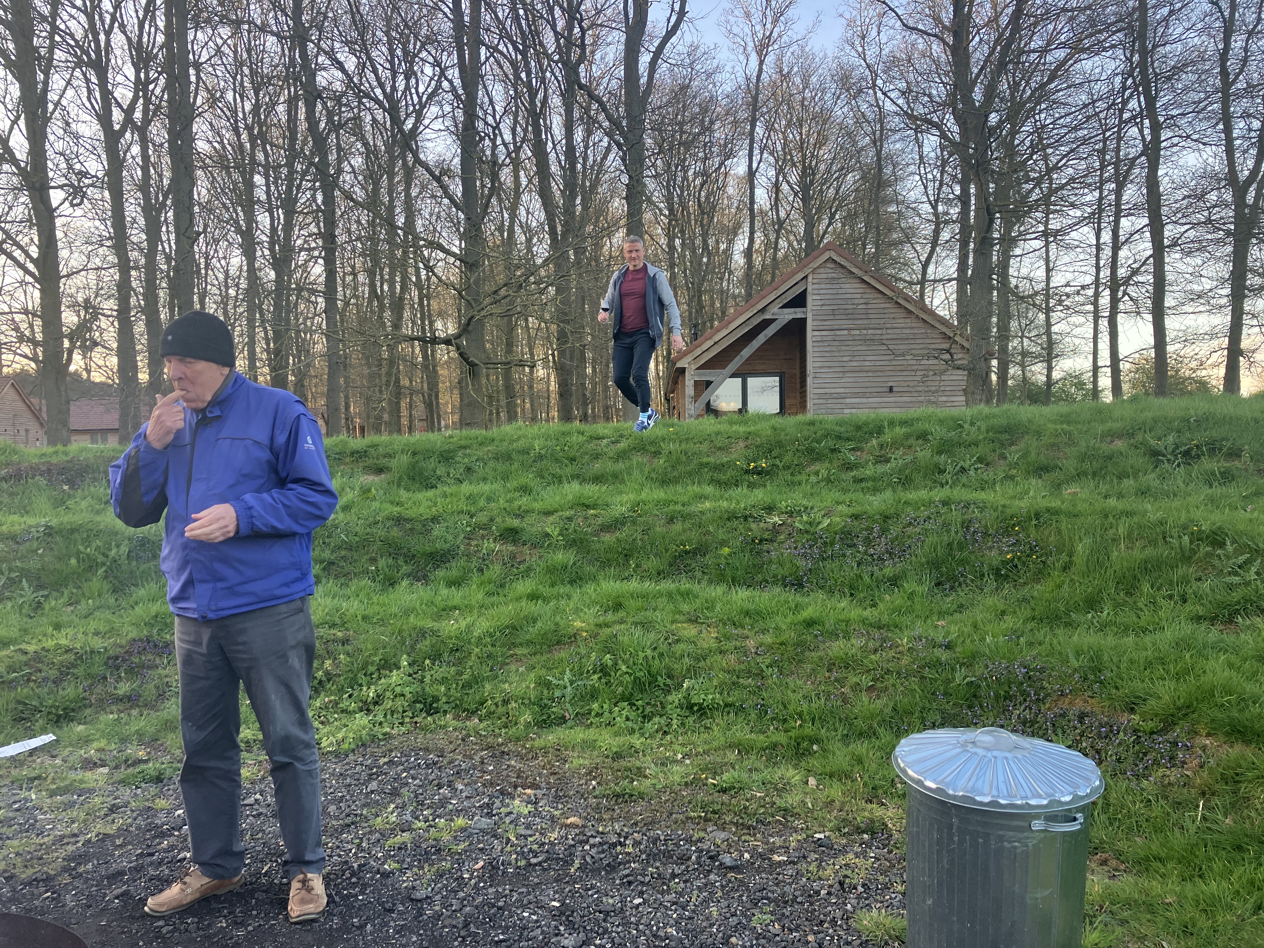 Wooden lodges at Hay's Wood