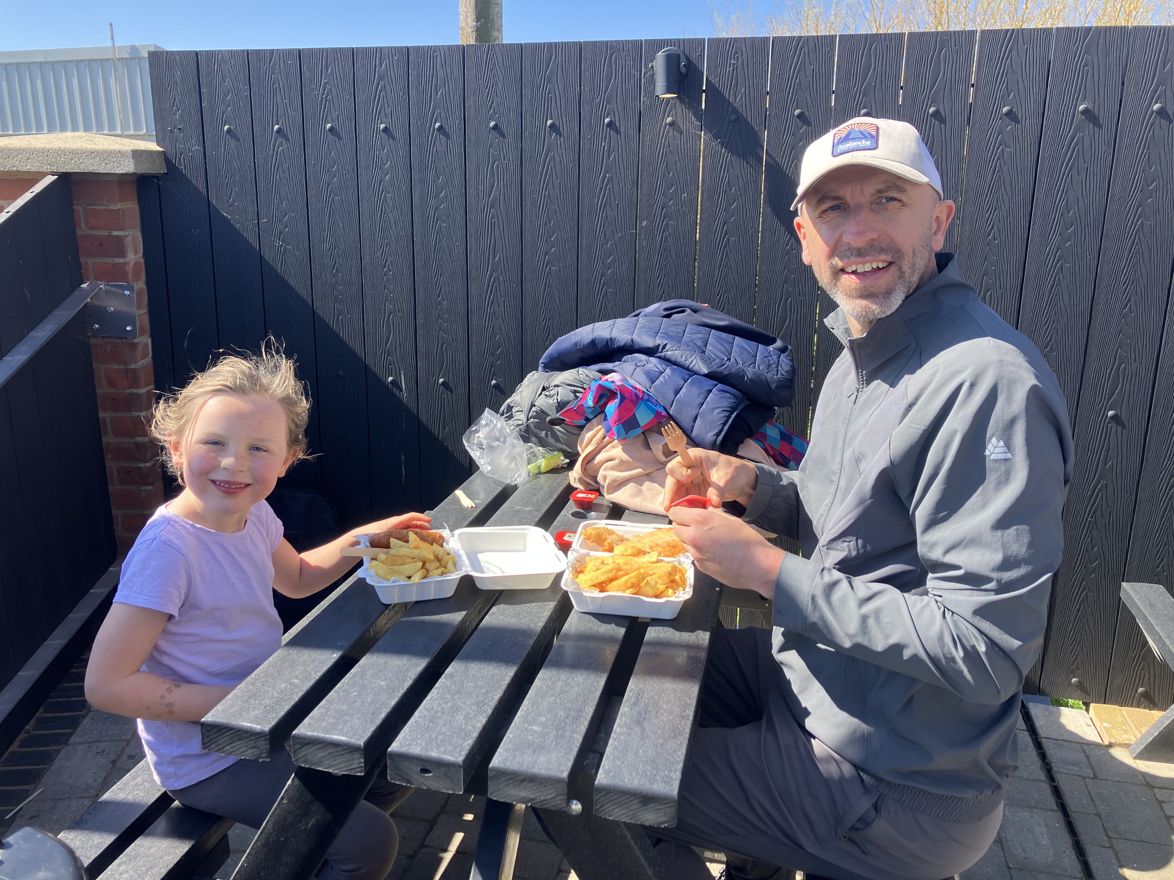 Fish and chips at the beach